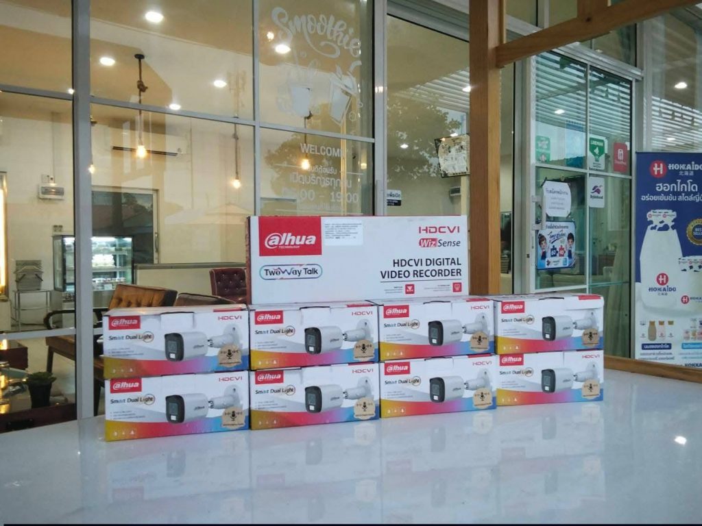 ติดตั้งกล้องวงจรปิด Dahua Smart Dual Light 2 ล้านพิกเซล 8 ตัว โดย TP Security & Solution จังหวัดนนทบุรี